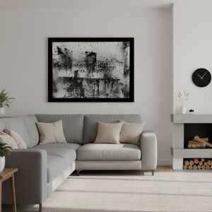 BLACK FRAME HANDCRAFTED Abstract Painting HANDPAINTED Artwork Wall Art Decor